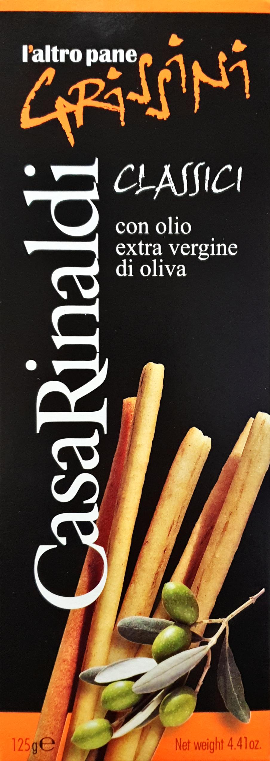 CasaRinaldi Grissini mit Natives Olivenöl Extra 125g MHD:15.7.21