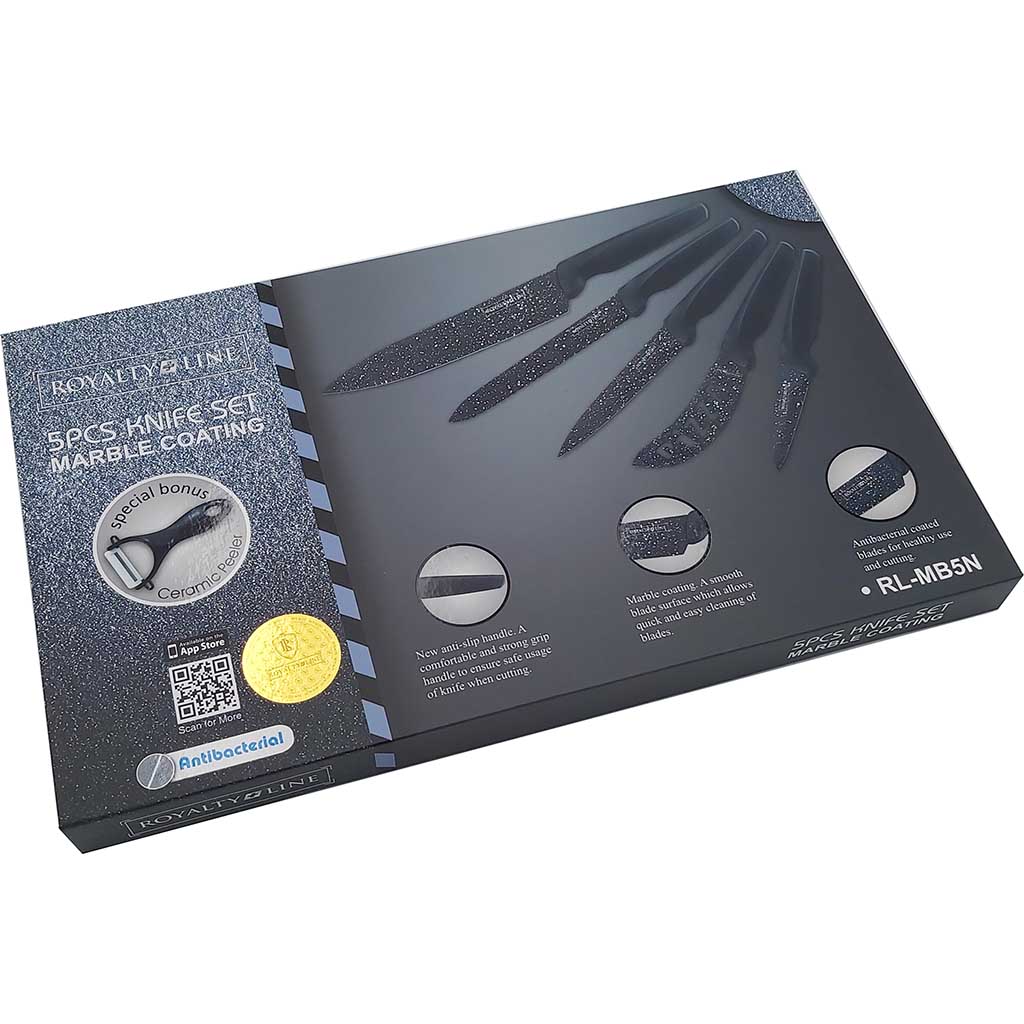 5 teiliges Messerset Premium Royalty Line plus Sparschäler gratis