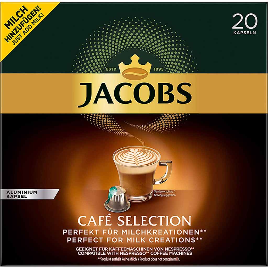 Jacobs Kaffeekapseln Café Selection 20er 104g MHD:23.11.23