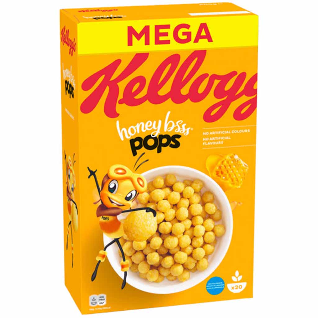 Kelloggs Honey bsss Pops Cerealien 600g MHD:17.3.24