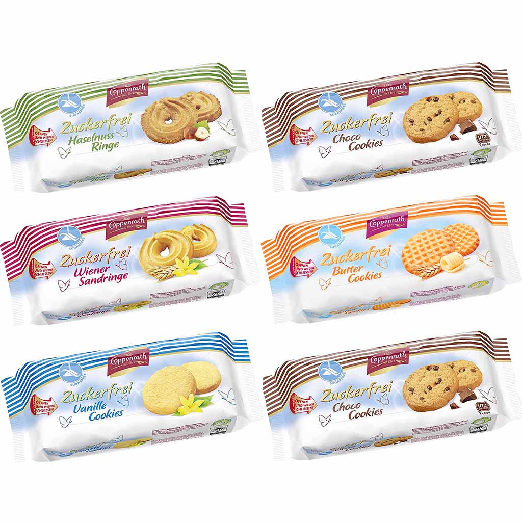 Coppenrath Zuckerfrei Gebäck Mischung 6x200g=1200g MHD:8.12.24