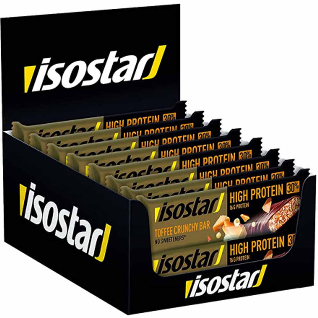 16x isostar High Protein 30 Toffee Crunchy Bar á 55g=880g MHD:28.2.25