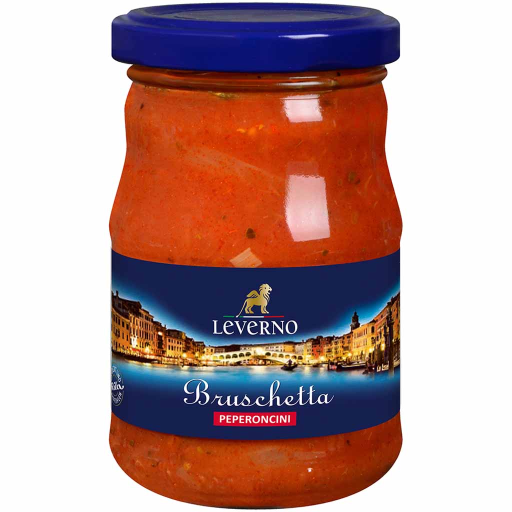 Leverno Bruschetta Peperoncini 180g MHD:14.9.24