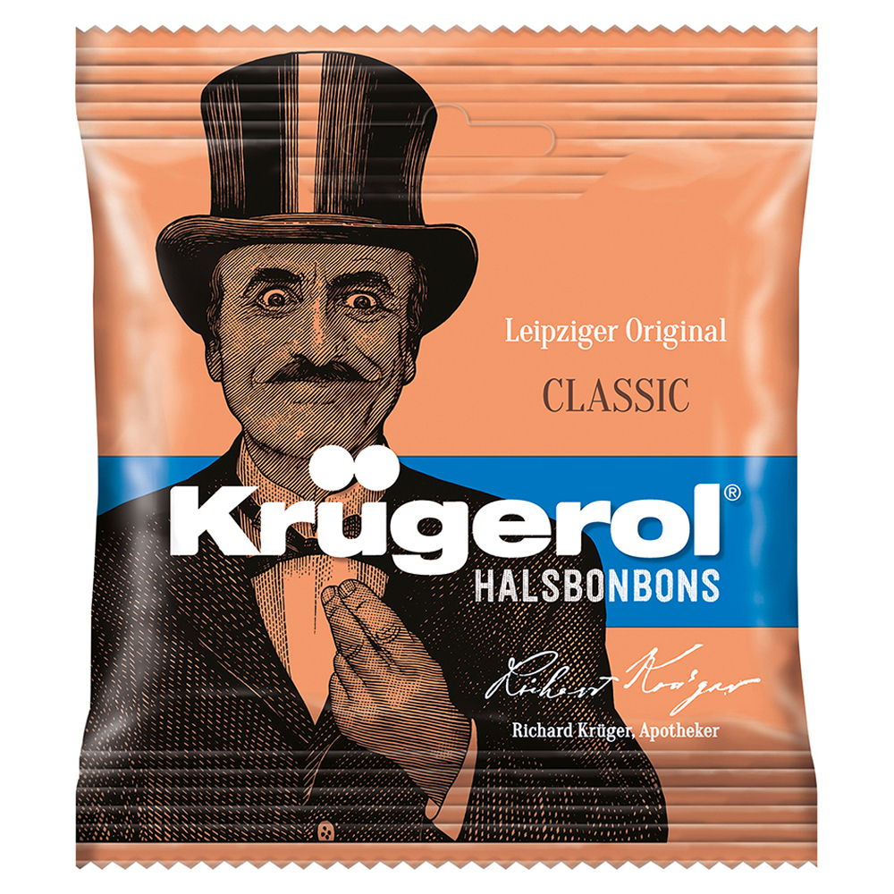 14 x Krügerol Halsbonbon, Orginal, Classic 50 g = 700g MHD:31.3.26