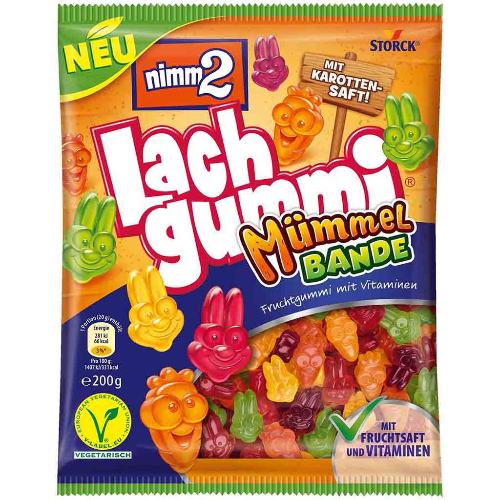 Storck nimm2 Lachgummi Mümmelbande 200g MHD:30.4.25