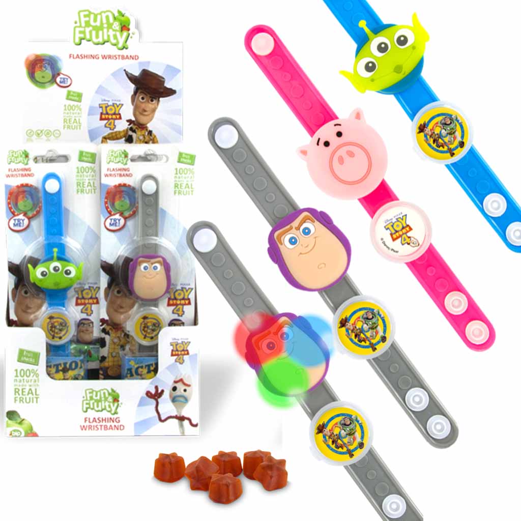 Disney Toy Story 4  blinkendes Armband & Fruchtgummi MHD:30.10.21