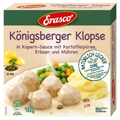Erasco Königsberger Klopse 480g Fertiggericht MHD:4.7.25