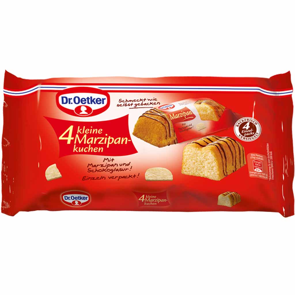 Dr.Oetker 4 kleine Marzipankuchen 140g MHD:14.12.22
