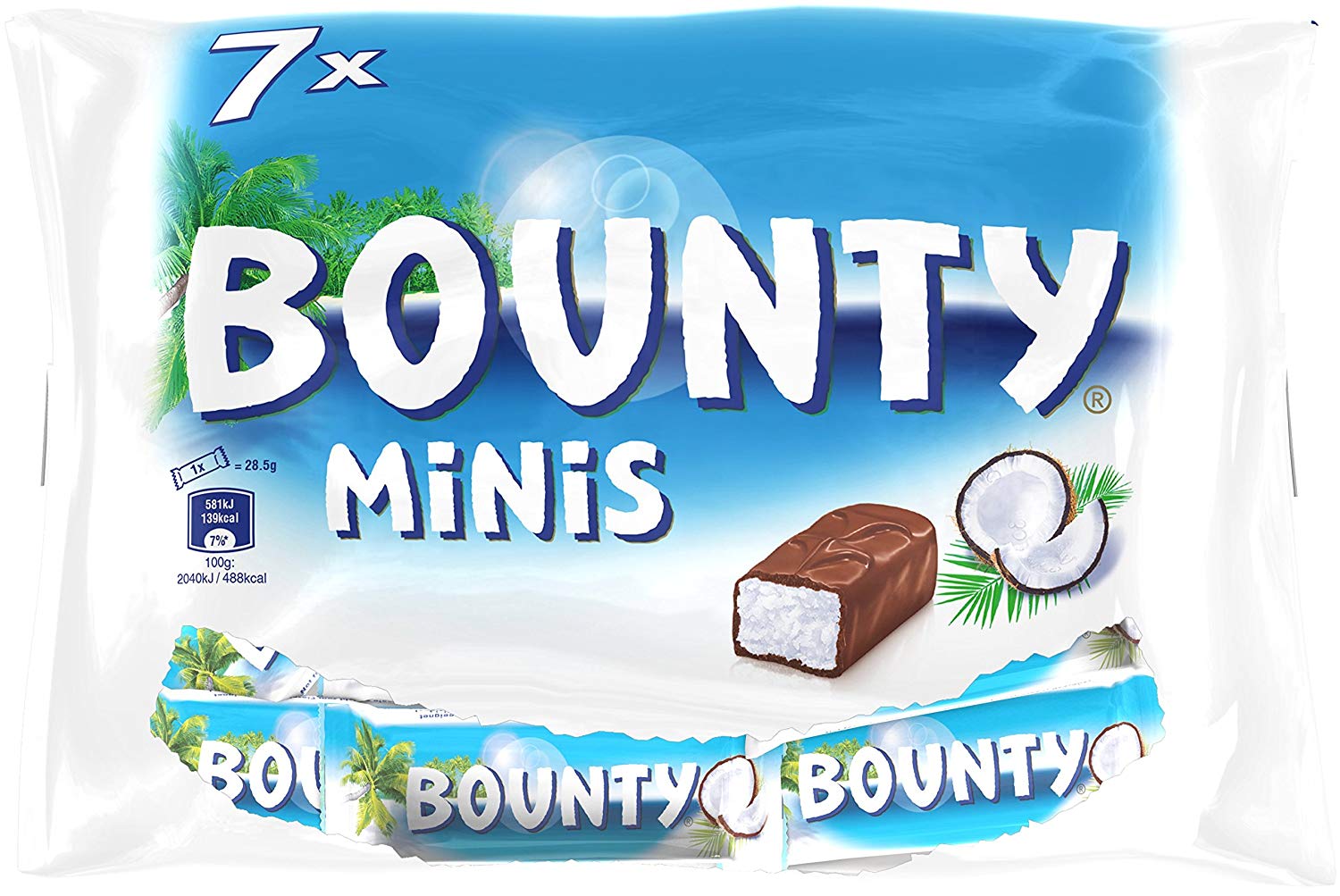 Bounty Minis Schokoriegel Beutel 206g MHD:11.12.22