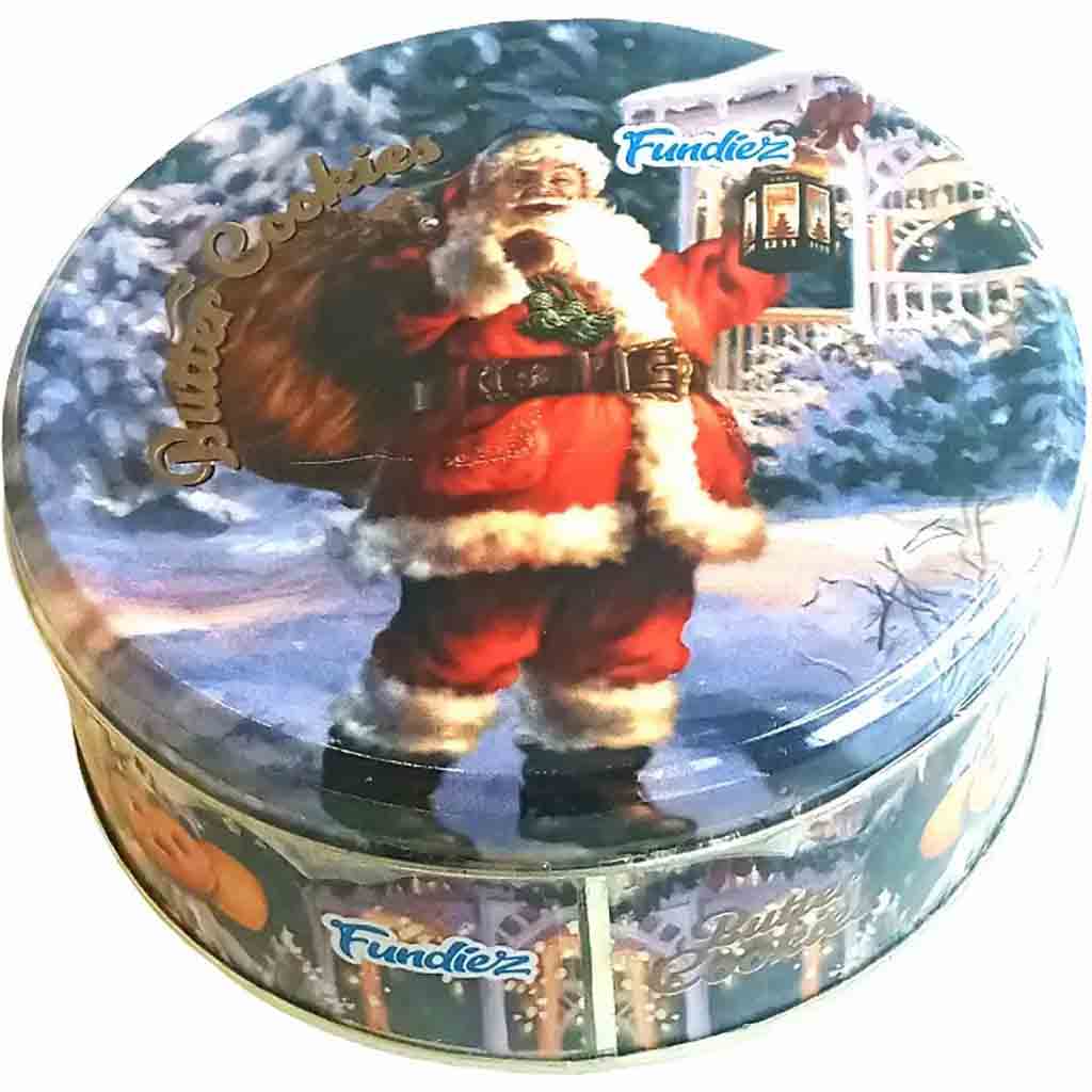 Fundiez Butter Cookies in Weihnachtsmann Blechdose 114g MHD:15.1.25