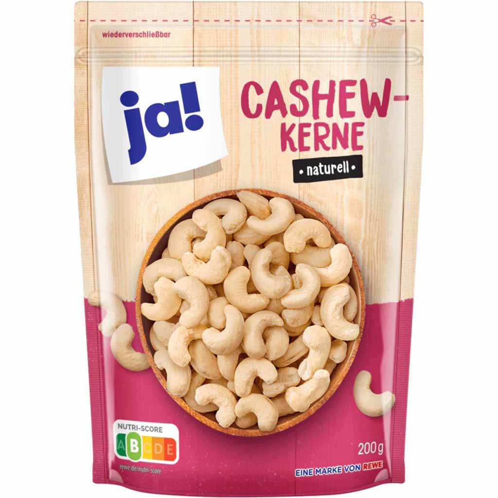 ja! Cashewkerne naturell 200g MHD:30.6.25