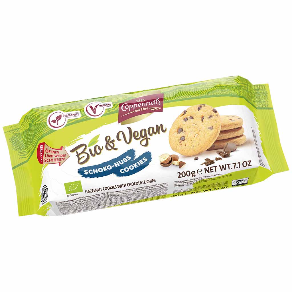 Coppenrath Bio & Vegan Schoko Nuss Cookies 200g MHD:14.11.24