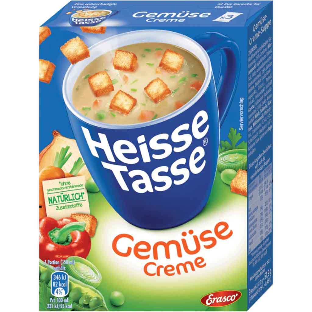 12x Erasco Heisse Tasse Gemüse Creme á 51,9g=622,8g MHD:28.5.25