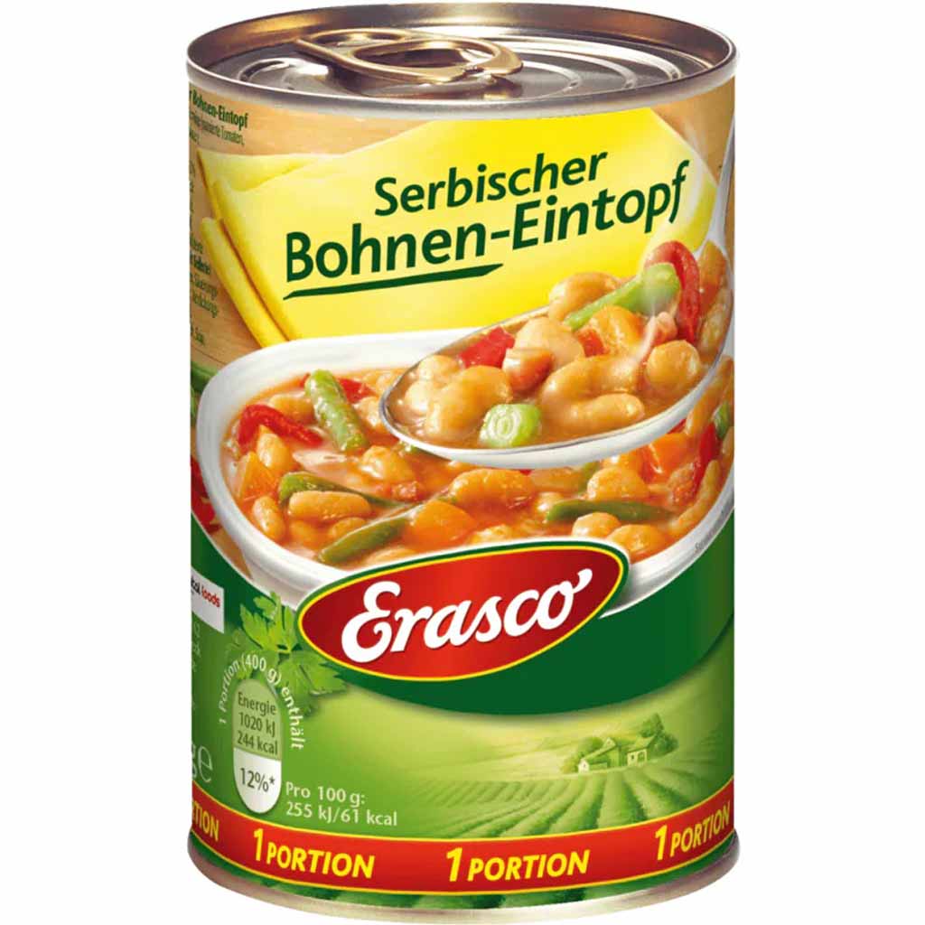 Erasco Eintopf Serbischer Bohnen Eintopf 400g MHD:30.12.27