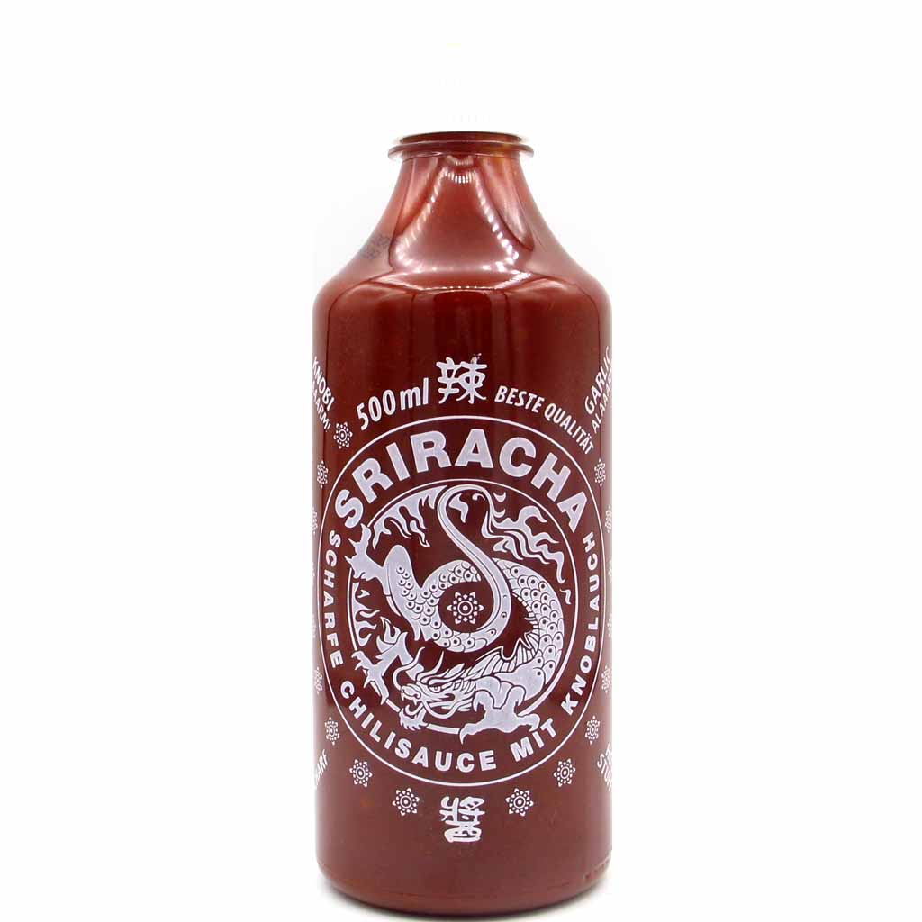 SRIRACHA Asia scharfe Chillisauce mit Knoblauch 500ml MHD:28.11.24