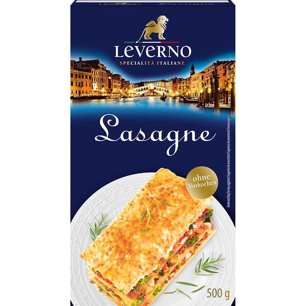 Leverno Nudeln Lasagne 500g MHD:20.2.26
