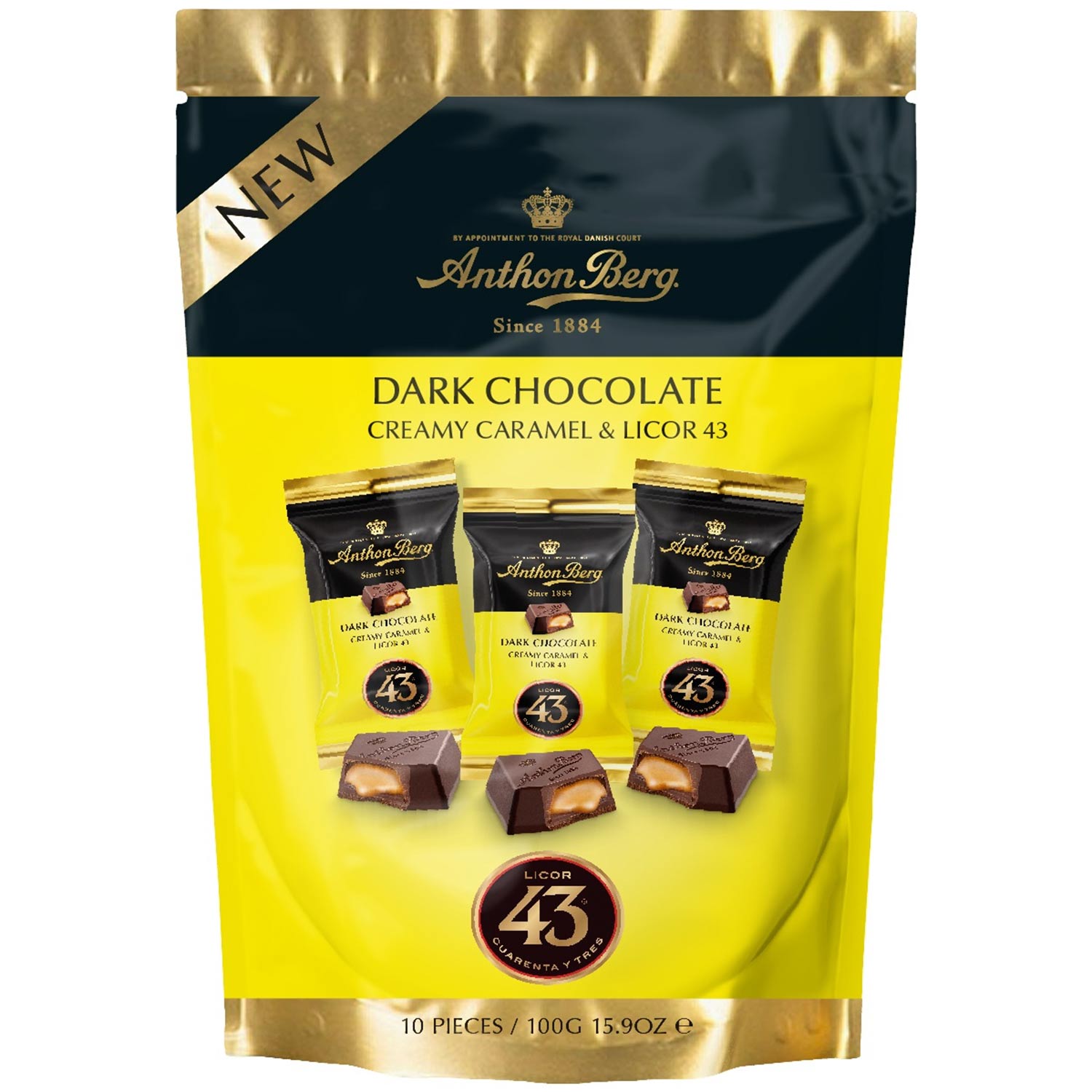 Anthon Berg Dark Chocolate Licor 43 Minis 100g MHD:11.10.23