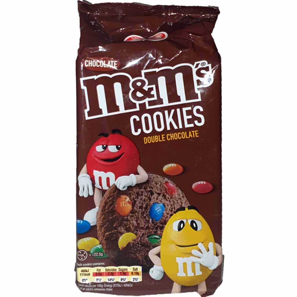 M&Ms Double Chocolate Cookies Kekse 180g MHD:22.2.25