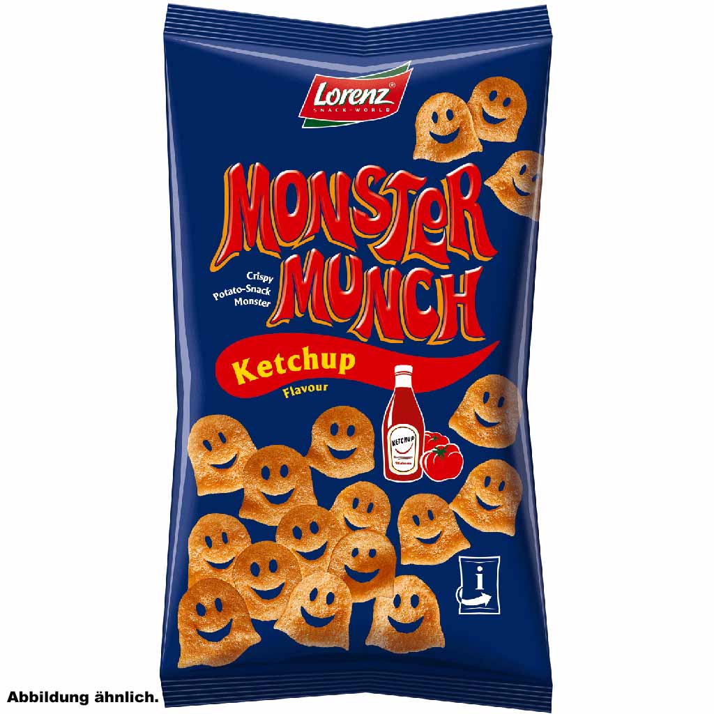 12x Lorenz Monster Munch Ketchup Kartoffelsnack á 75g=900g MHD:21.3.20