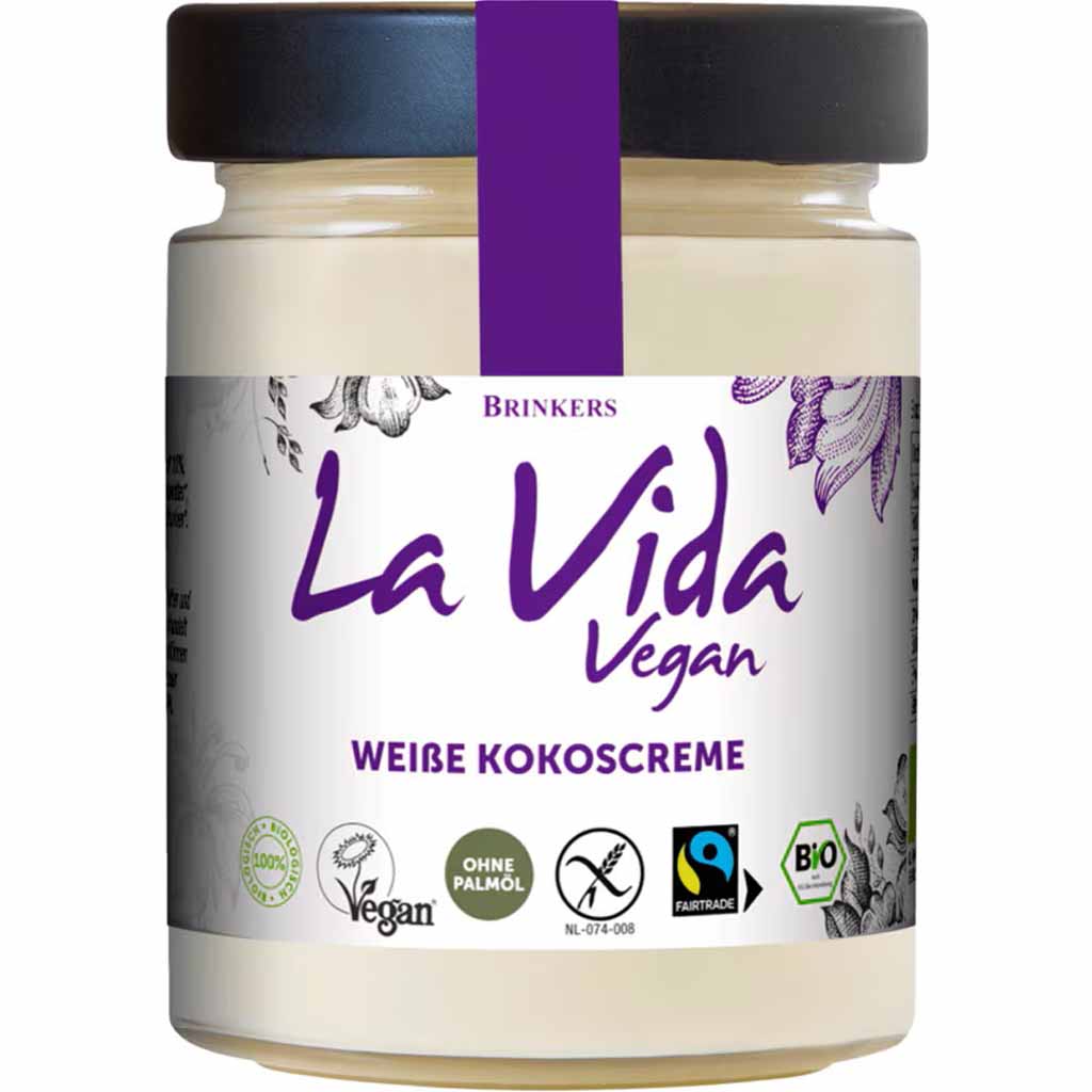 Brinkers La Vida Vegan Weisse Kokoscreme 270g MHD:30.9.25