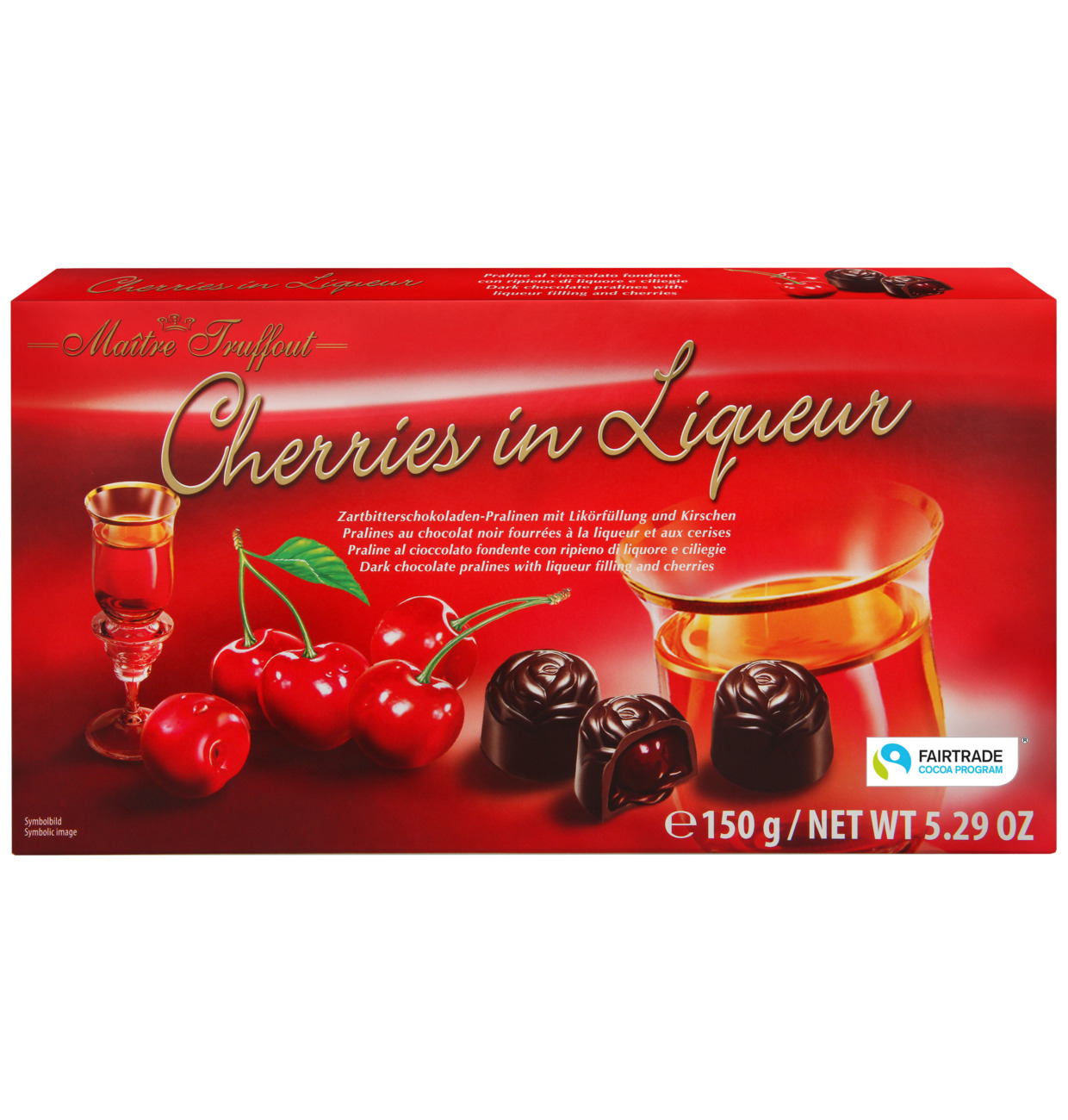 Maitre Truffout Cherries in Liqueur - Kirschen in Likör 150g MHD:8.8.25