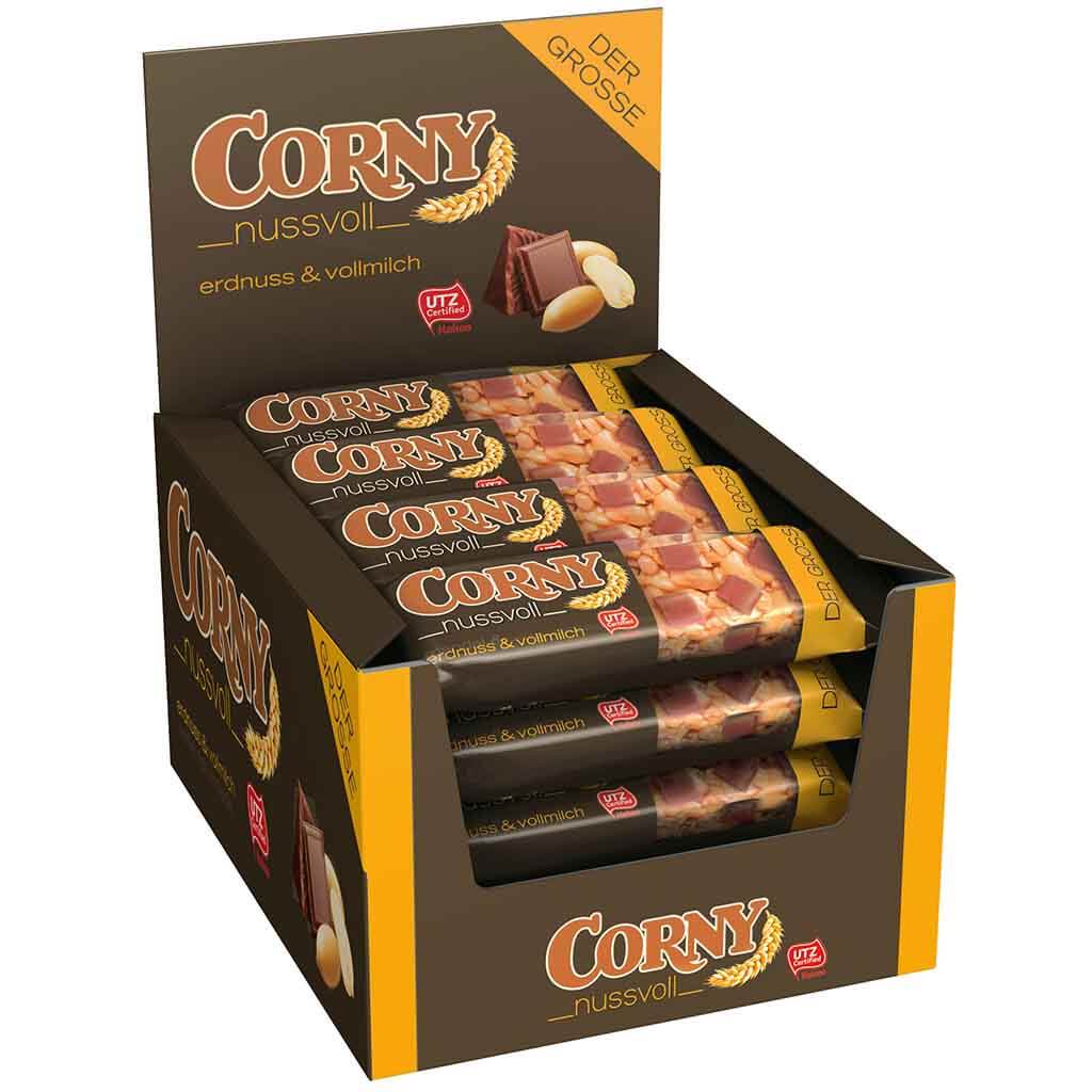 24x Corny nussvoll Erdnuss & Vollmilch á 40g=960g MHD:30.5.21