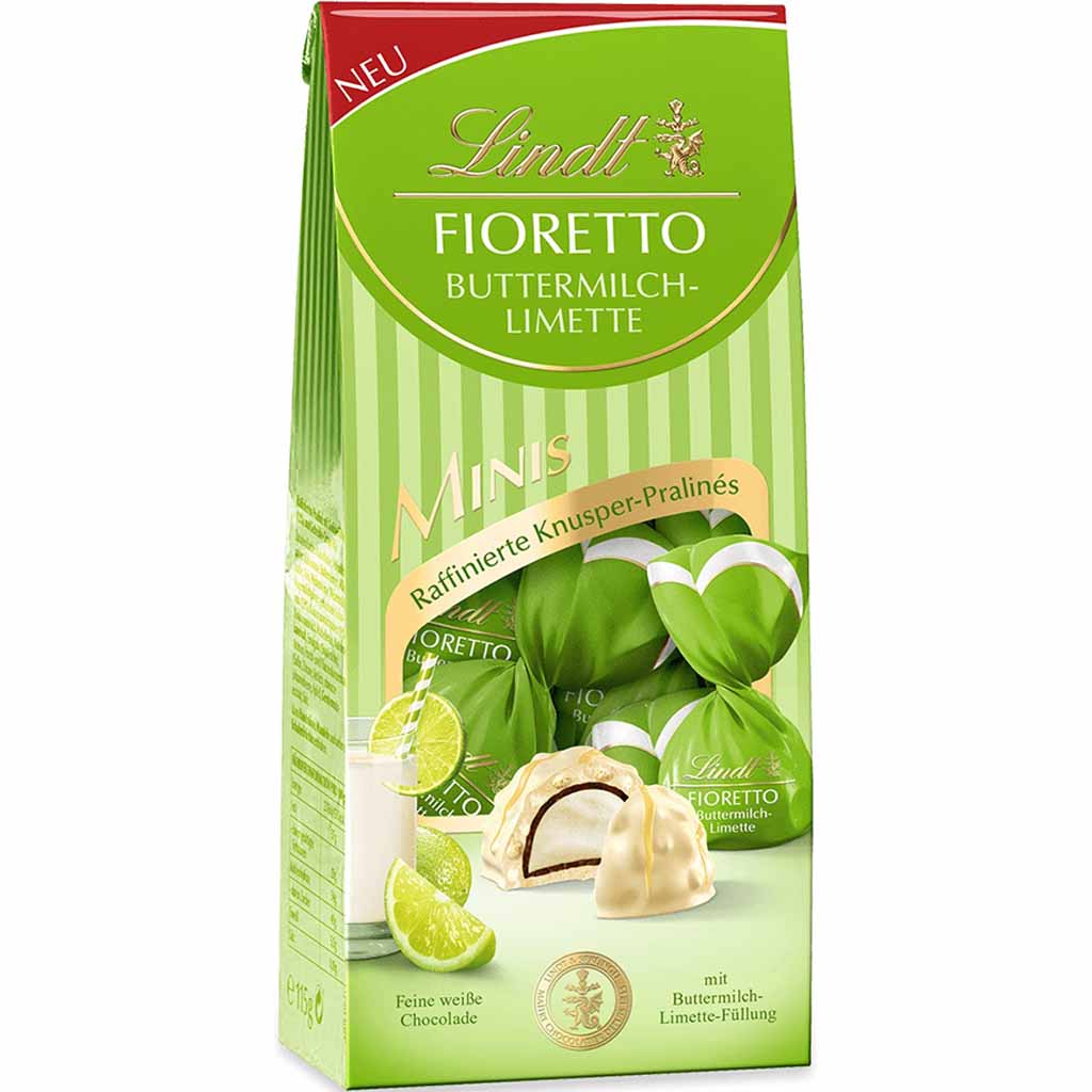 Lindt Fioretto Minis Buttermilch Limette 115g MHD:30.12.24