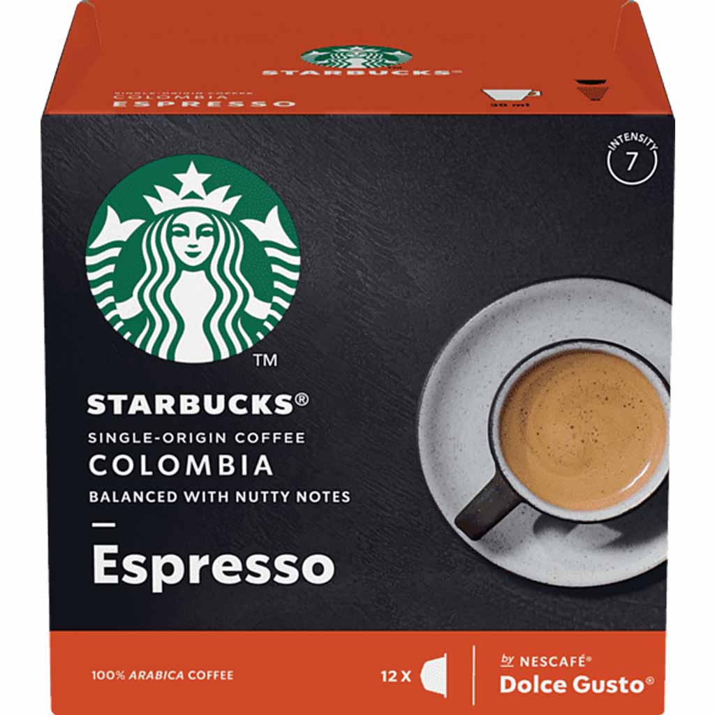 Starbucks Dolce Gusto Espresso Colombia 12 Tassen MHD:28.2.22