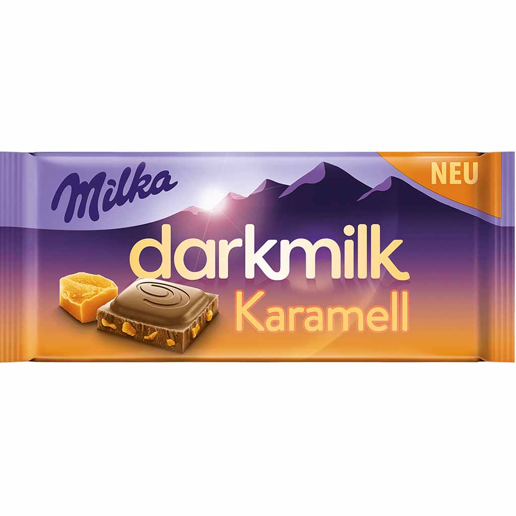 5x Milka Tafel darkmilk gesalzenes Karamell á 85g=425g MHD:3.7.20