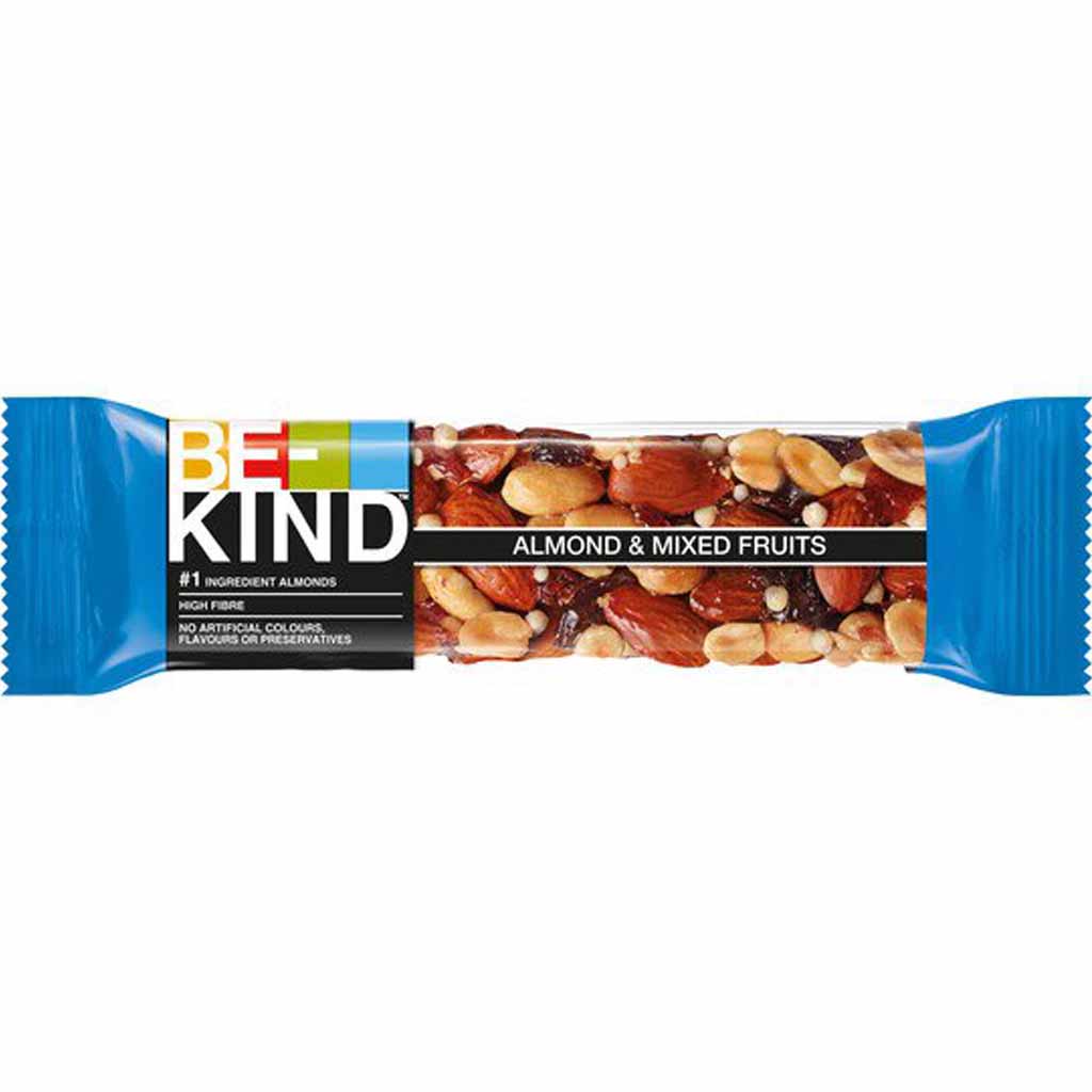 12x BE-KIND Almond & Mixed Fruits Nussriegel á 40g=480g MHD:16.10.24