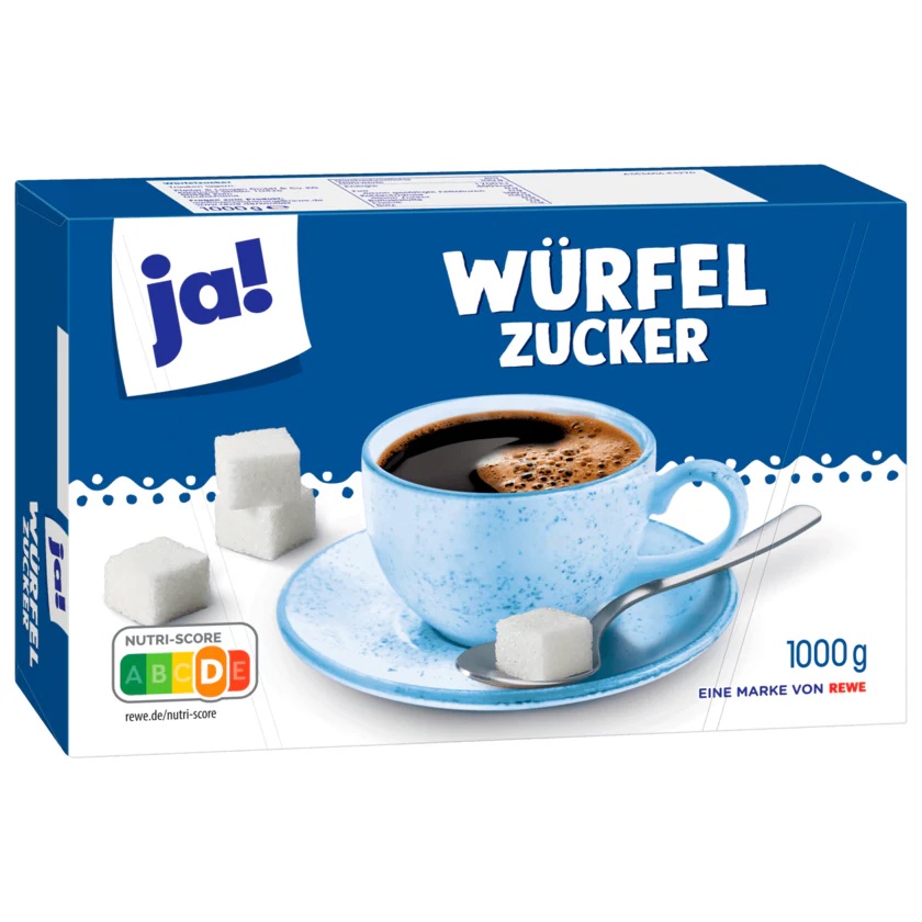ja! Würfelzucker 1000g MHD:31.1.26