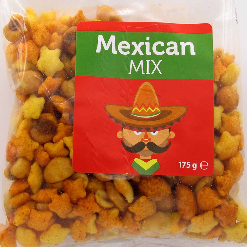 875g Mexican Mix Erdnüsse Maiscracker Knabber-Mix (5x175g) MHD:7/20
