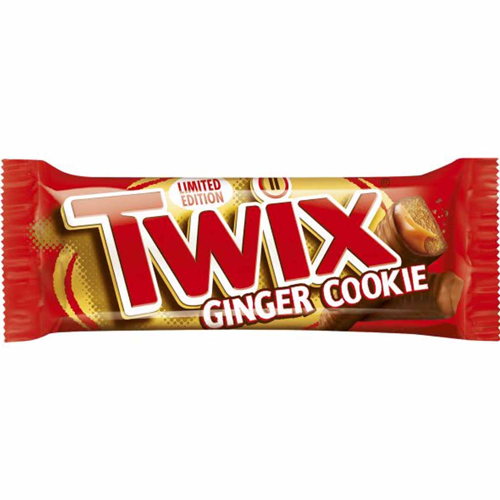 30x Twix Ginger & Cookie á 46g=1380g MHD:28.3.21