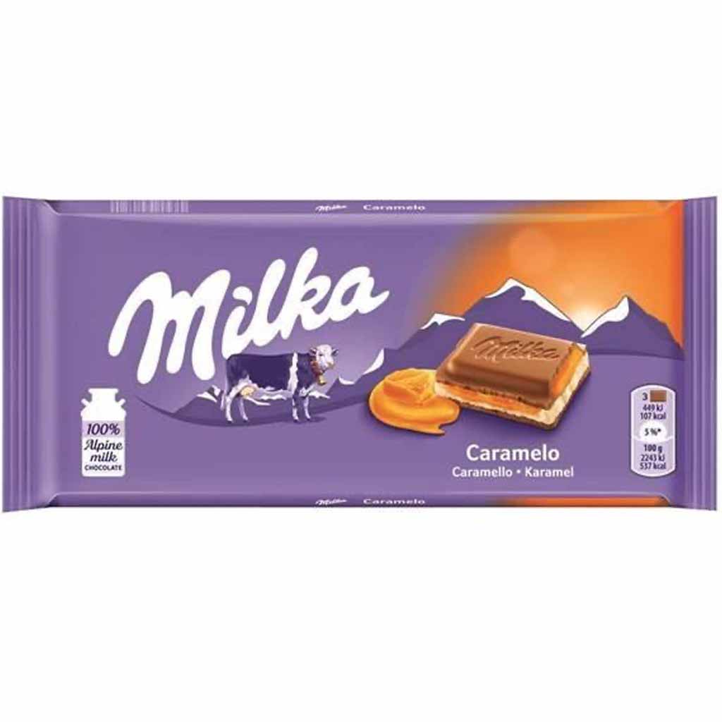 MILKA Tafelschokolade Caramel-Creme 100g MHD:9.1.25
