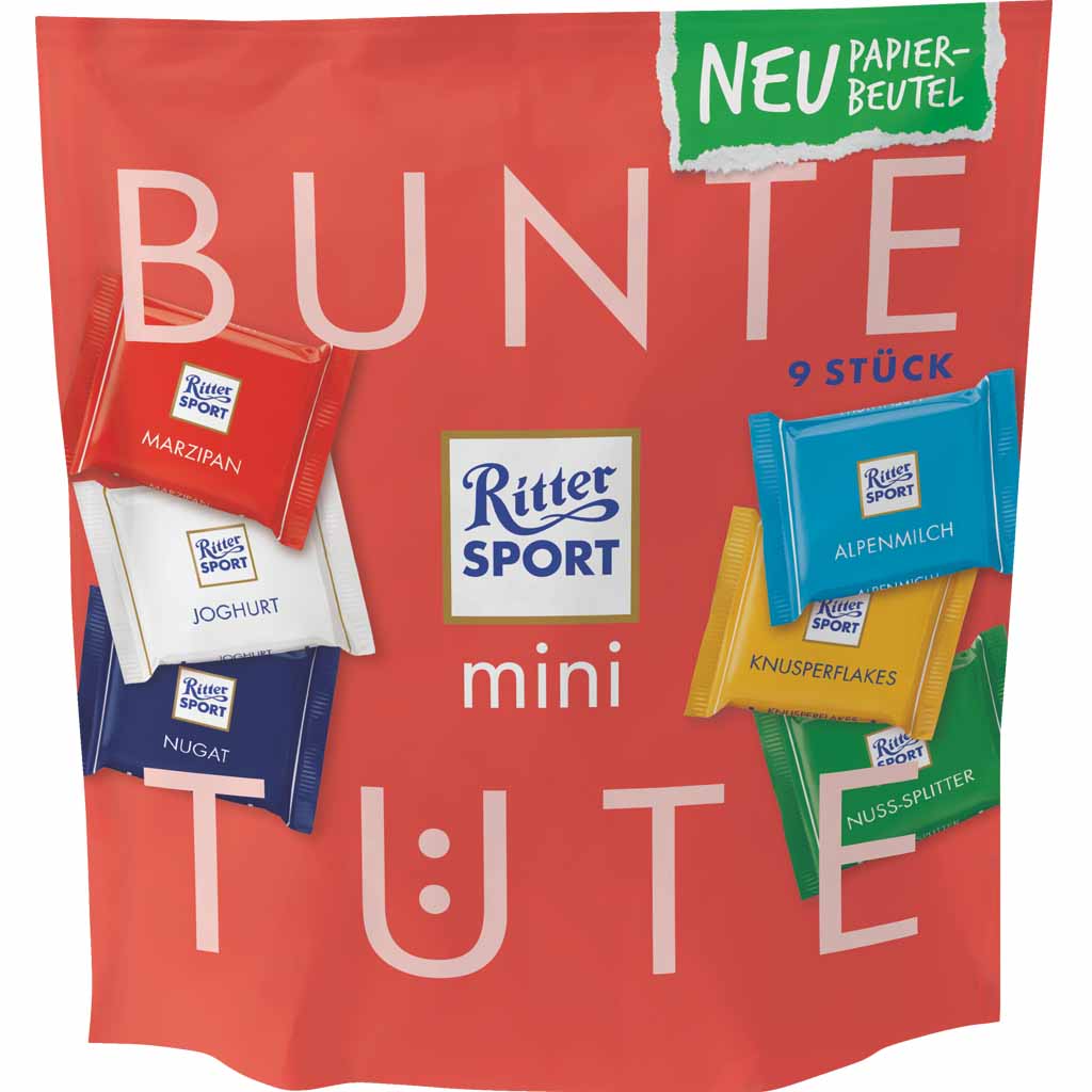 Ritter Sport mini Bunte Tüte 9er 150g MHD:7.12.23