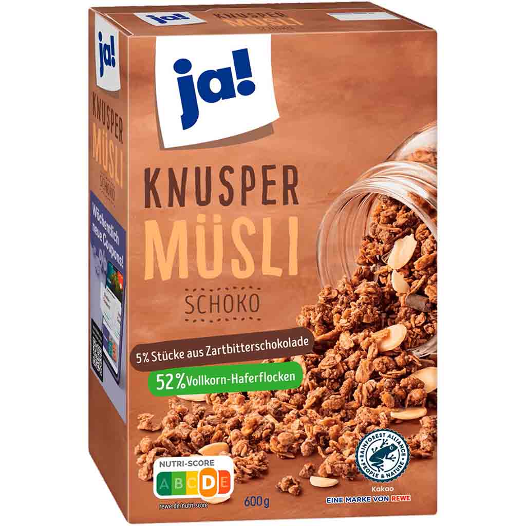 ja! Knusper Müsli Schoko 600g MHD:2.5.25
