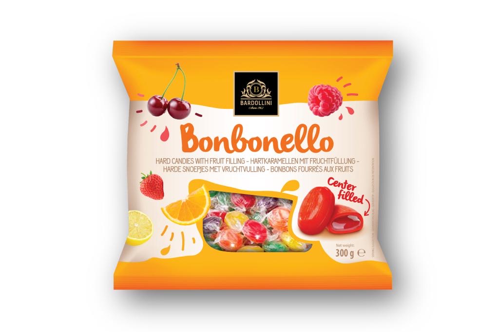 Bardollini Bonbonello Hartkaramellen mit Fruchtfüllung 300g MHD:30.9.20