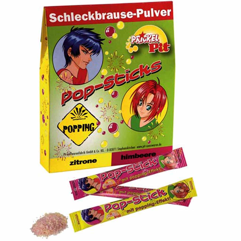 6x Pop-Sticks Popping Brause Pulver á 36g=216g MHD:7.5.20