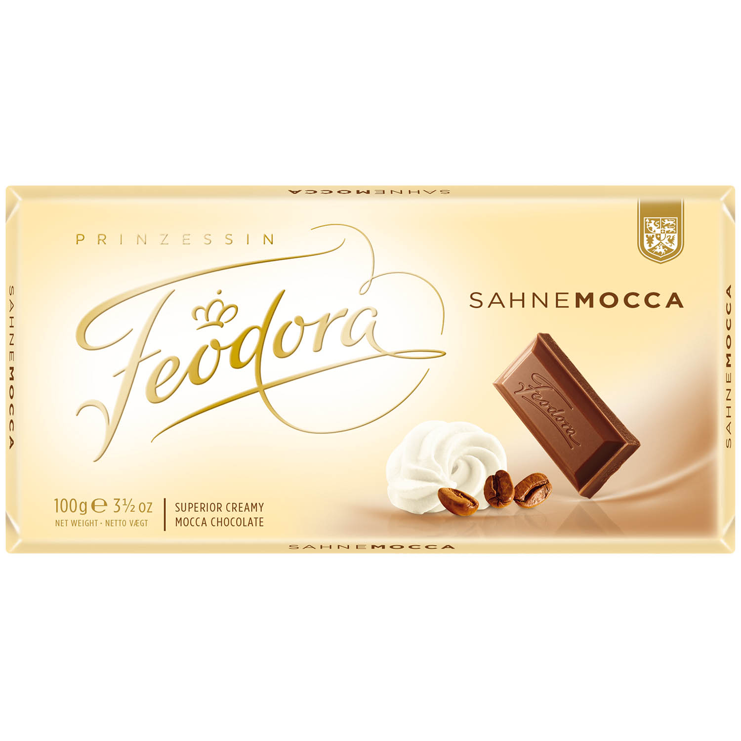 Feodora Tafelschokolade Sahne Mocca 100g MHD:15.7.25