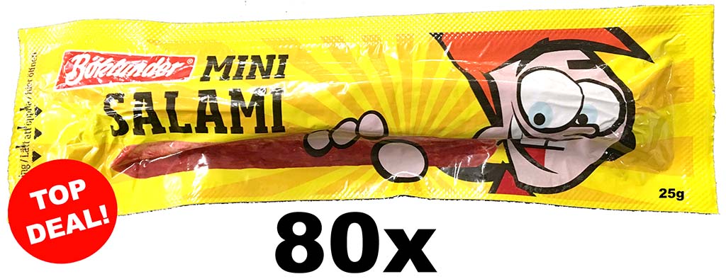 80x Böklunder Mini Salami á 25g=2000g