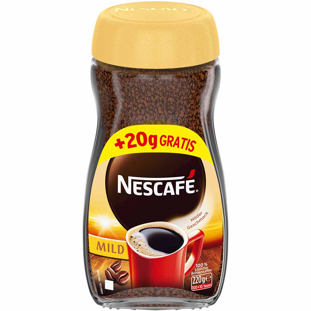 Nescafe Classic Mild Instant Kaffee 220g MHD:30.4.24