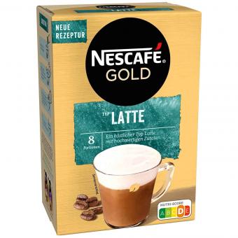 Nescafe Gold Latte 8er Portionsbeutel MHD:30.5.25