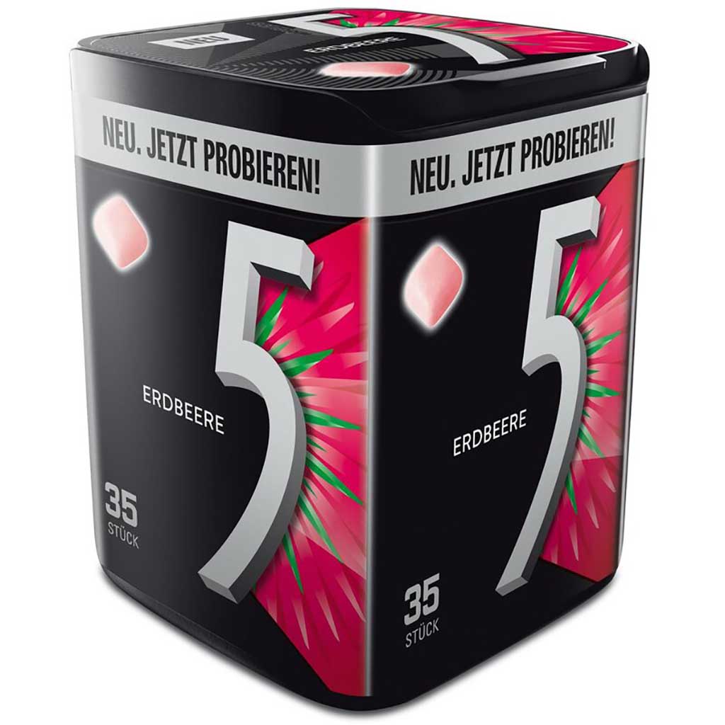 Wrigleys 5 Gum Erdbeere 35er Kaugummi Dose