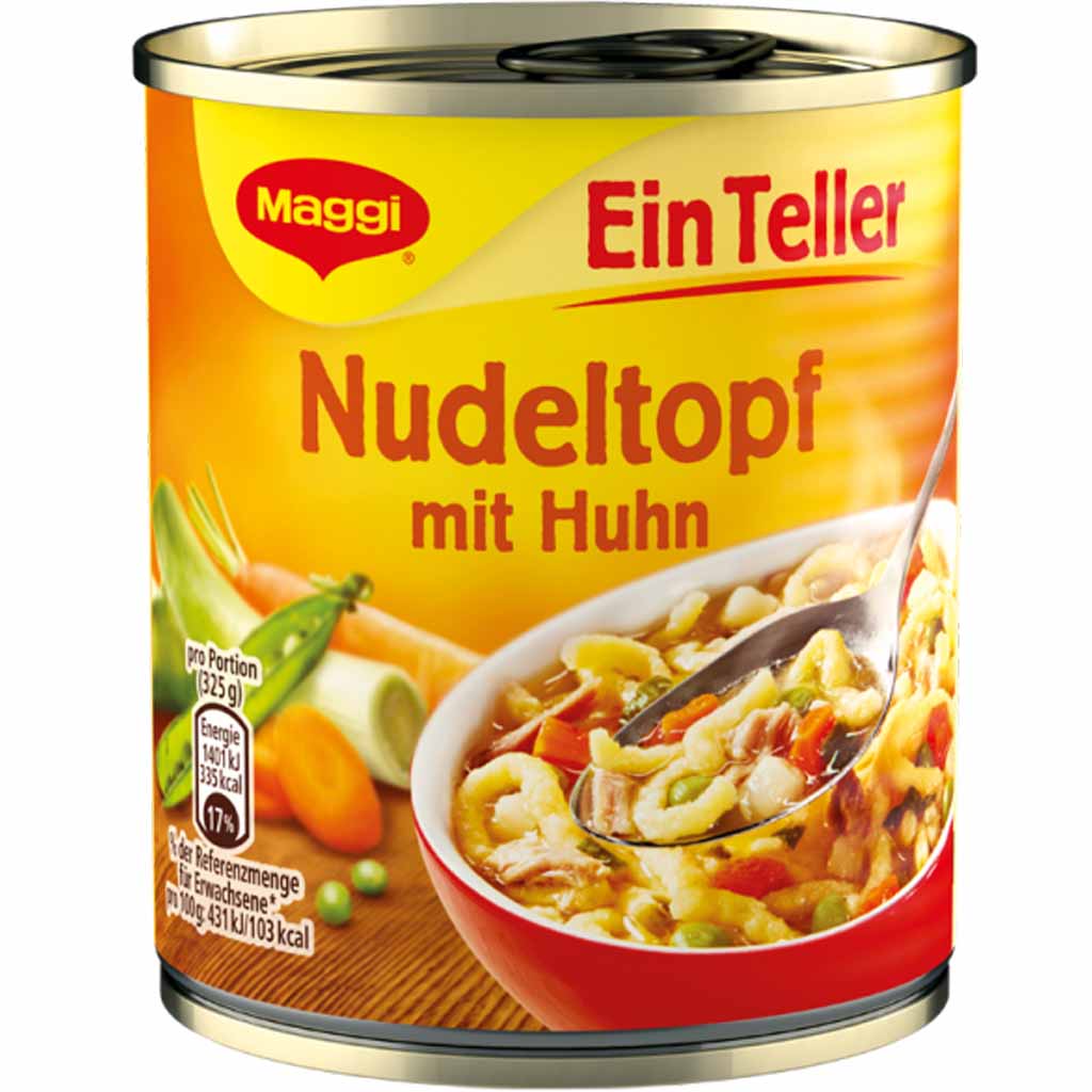 Maggi Ein Teller Nudeltopf mit Huhn 325g MHD:30.6.24