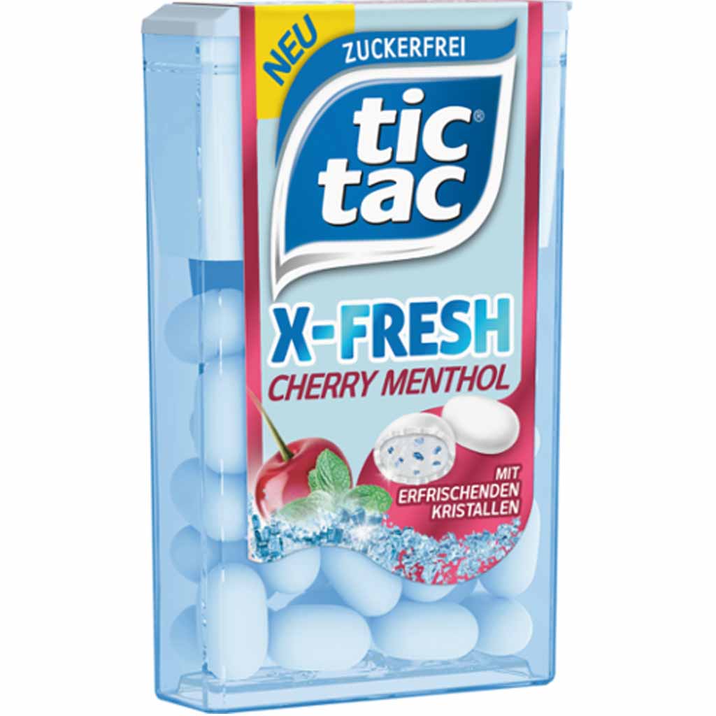 tic tac X-Fresh cherry menthol zuckerfrei 24x16,4g=393,6g MHD:16.9.23