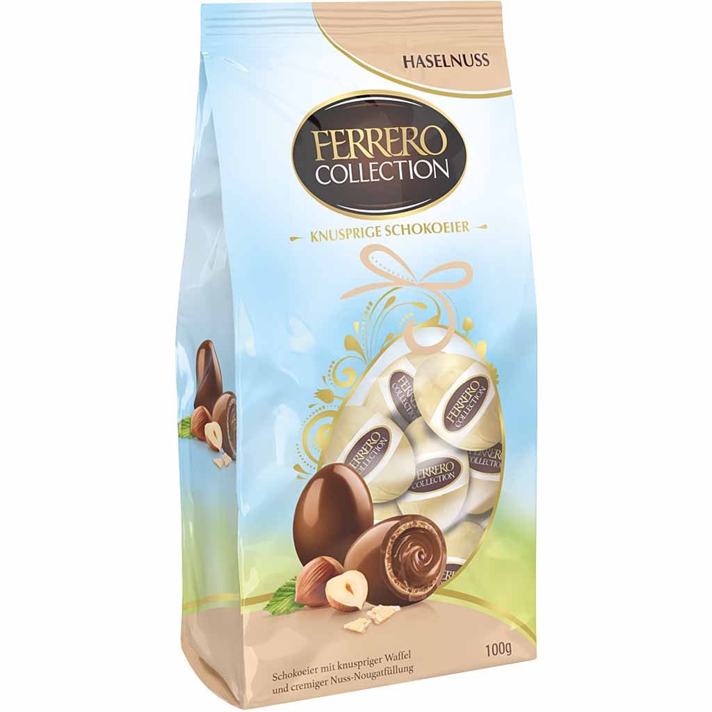Ferrero Collection Knusprige Schokoeier Haselnuss 100g MHD:21.8.24