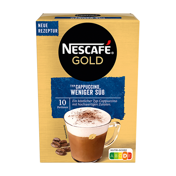 Nescafe Gold Typ Cappuccino weniger Süß 125g 10 Portionen
