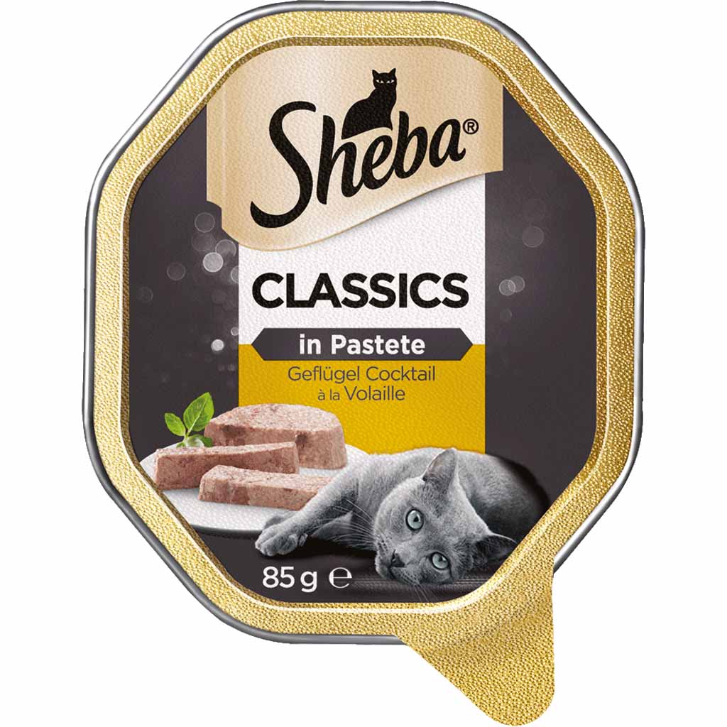 22x Sheba Classics in Pastete Geflügel Cocktail á 85g=1870g MHD:3.12.24
