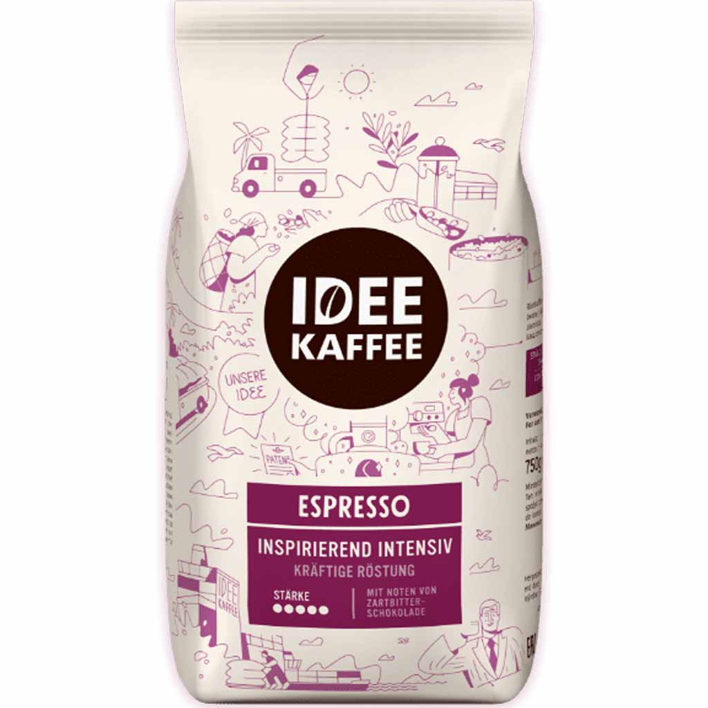 Idee Kaffee Espresso Inspirierend Intensiv ganze Bohnen 750g MHD:30.1.25
