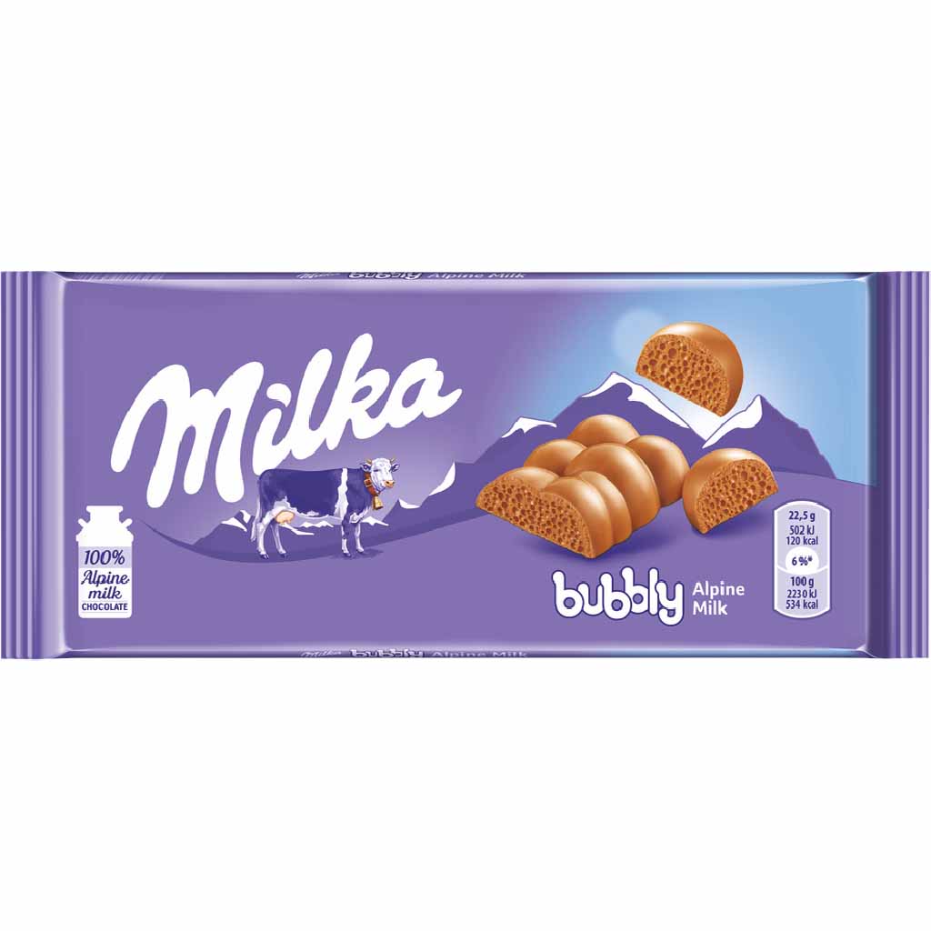 Milka Tafelschokolade Bubbly 93g MHD:19.12.23